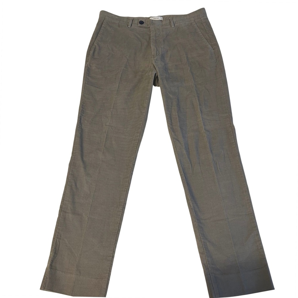 Reiss Corduroy Dress Pants Men's 32x30  Gray Green‎ Tailored Trouser Premium